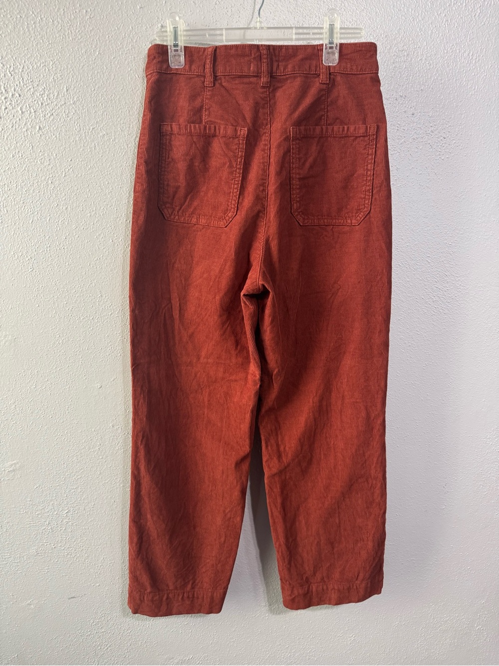 Marine Layer Bridget Rust Corduroy Button-Front Pants high waist size 8 - Picture 4 of 5